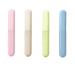 Shullin 4 pieces toothbrushes Establable toothbrush cover with ventilation slots toothbrush box toothbrush etui toothbrush storage box toothbrush head covers for travel family