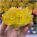 Natural Crystal Cluster Electroplated Yellow Crystal Cluster Reiki Stone Crystal Tip House Decorative Specimens Cr 1pc - Buy Online on GoSupps.com