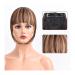 Bangs Hair Clip Synthetic Heat Resista Fake Bangs French Bangs Hair Piece Clip in Thick Natural Full Bangs Straight Fringe with Temples for Women Girls Bangs Clip in Hair (Color : 123-07 Size : 15c 15cm 123-07