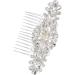 Ipetboom 1pc Flower Side Hair Comb Wedding Comb Teasing Combs for Women Rhinestone Hair Comb for Women Bridal Hair Comb Wedding Hair Comb Pearl Hair Comb Pearl Side Comb Alloy Bride Hairpin - Buy Online on GoSupps.com
