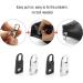 Metal Zipper Pull Tab Replacement for Suitcases, Luggage, Jackets - Sliver and Black - Buy Online on GoSupps.com