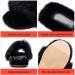 Black Fluffy Sliders Faux Fur Fluffy Slippers Women Slippers Fashion Ladies Shoes Furry Flip Flops Fur Slides with Arch Support Female Flat Sandals Autumn Slides for Indoor Outdoor (D 24.5CM) (C 24 C 24.5CM - Buy Online on GoSupps.com