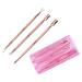 3 PCS Rose Gold Nail Cuticle Pusher Remover Kit Stainless Steel Professional Manicure Tools Set Nails Beauty Trimmer Scraper Cleaner Tool Nails Care Supplies Set of 3 Rose Gold