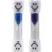 UOOOM 2pcs Smiling Face Kids Toothbrush Timer Hourglass Set - Blue+Purple - Buy Online on GoSupps.com
