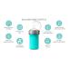 Mason Bottle Silicone Baby Bottle with Medium Flow Nipple - 8 Ounce, BPA Free, Non-Toxic - Made in USA - Teal (1 Count) - Buy Online on GoSupps.com