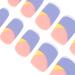 Danni & Toni Half hardened gel nail films (Sunlit Serenity) pink blue graduation UV gel nail foil nail ticker nail design nail foil self-adhesive wraps 28 sticker Sunlit Serenity-de