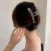 Fish Bone Shape Large Metal Hair Claw Clip - Gold Nonslip Jaw Clamp for Women - Buy Online on GoSupps.com