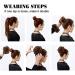 Curly Wavy Hair Bun Hair Ribbon Light Auburn & Dark Brown Scrunchy - Hairpieces Chignon Ponytail - Buy Online on GoSupps.com