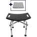 KMINA - Shower Stool for Inside Shower with Double Reinforced Crossbar and Cushion  Heavy Duty Bath Chair 330Ib  Shower Seats for Elderly  Cushioned Bath Chair for Seniors  Free Assembly - Buy Online on GoSupps.com