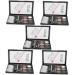 TOVINANNA 5 Sets Eyebrow Powder Set Lit Eye Brow Shaping Kit Makeup Brush Eyeow Mp Pe Lasting Miss Abs