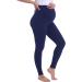 Amorbella Maternity Leggings Navy Blue - Over Bump Cotton Soft Pants for Yoga & Pajamas | Size Large - Buy Online on GoSupps.com