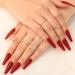 Bohend Long Coffin False Nails Shiny Ballerina Press On Nails (24 Pcs) for Women & Girls Perfect for Parties & Events (Wine) - Buy Online on GoSupps.com