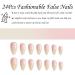 Gradient Almond False Nails - Short 24Pcs Nude Pink Fake Nails with Nail Glue - French Nail Tips for Women and Girls - Buy Online on GoSupps.com