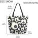 Cute Soccer & Football Pattern Large Canvas Tote Bag - Black/White Multi001 - Buy Online on GoSupps.com
