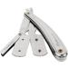 Shaving Factory Parker 31R Stainless Steel Straight Edge Razor with 5 Shark Super Stainless Blades - Premium Shaving Kit for a Smooth Shave - Buy Online on GoSupps.com
