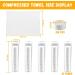 120 Compressed Towel Tablets - Mini Disposable Towels for Travel Sports & More | DtyGuixe - Buy Online on GoSupps.com