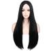 Wig Black Ladies Long Straight Brunett Wigs for Women Natural Wig Cosplay Costume Party Halloween Carnival Wig 013 C-Black