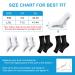 ACWOO Plantar Fasciitis Socks 4 Pairs - Ankle Compression Socks for Pain Relief - Breathable Wide Calf Support Brace - L/XL Black+White - Buy Online on GoSupps.com