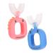Clispeed 2st U-shaped toothbrush for children Children's tooth cleaning tool Children toothbrush manual U-shape You give mouth cleaner a u-toothbrush toddler full of mouth cleaning brush pp
