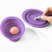 Silicone Makeup Brush Cleaning Mat  Cosmetic Brush Cleaner  Brush Cleaning Pad  Foldable Makeup Brush Cleaning Bowl  Suitable for Makeup Brush  Makeup Sponge  Powder Puff (Purple)