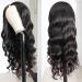 Xagujpo V Part Body Wave Human Hair Wig - Brazilian Virgin Hair for Black Women - Glueless U Part Half Wig with No Leave Out - 150% Density Natural Color - Buy Online on GoSupps.com
