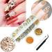 Champagne Nail Rhinestones & Glitters Kit - 60pcs Golden Gems & Flatback Stones for Nail Art & DIY Crafts - Buy Online on GoSupps.com