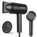 LokDan Hairdryer Ionic Hair Dryer with Powerful AC Motor 2000W Professional Hair Dryer with Diffuser and Nozzles Fast Drying Blow Dryer with Diffuser for Curly Hair UK Black