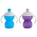 Munchkin Click Lock Bite Proof Trainer Cup 7 Ounce 2 Pack Blue/Purple