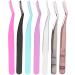 Professional Rose Gold Eyelash Extension Tweezers - Curved Stainless Steel for Mega Volume & Precise Application - Buy Online on GoSupps.com