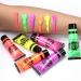 UV Glow Neon Facial & Body Painting Set - 6 Fluorescent Colors (10ml) - Brightest Under UV Light for Makeup Art - Buy Online on GoSupps.com