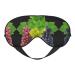 SSIMOO Grape Print Ultra-Soft Light-Blocking Eye Mask for Optimal Comfort and Restful Sleep Black