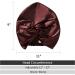 Zimasilk 22 Momme 100% Mulberry Silk Sleeping Hood for Women Natural Hair Care Burgundy Red Classic Pleated Design Perfect Fit - Buy Online on GoSupps.com