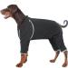 Hjyokuso Dogebody after op dogs pajamas with zipper for small mmmers Large dogs wound protection suits for dogs anti-wound licking op body dogs e-collar alternative for dogs-s s gray