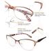 Buy Okh Women s Cat Eye Reading Glasses - Vintage Flower Design Blue Light Blocking Spring Hinges Includes Bag - 2.0x Magnification - Buy Online on GoSupps.com