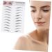 FOMIYES 6 Pcs 3d Eyebrow Stickers Makeup Stickers Imitation Eyebrow Sticker 4d Make up Transfer Stickers 1 count (Pack of 1) Blackx3pcs - Buy Online on GoSupps.com