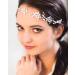 Unicra Bridal Hair Accessories | Silver Crystal Leaf Hair Jewelry for Weddings - Perfect for Brides & Girls - Buy Online on GoSupps.com