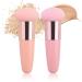 2 Pcs Mushroom Makeup Sponge Long Handle Facial Cosmetic Foundation Sponge Powder Puff Blending Sponge Concealer Eyeshadow Liquid Creams Applicator Tool Beauty Blender Brush (Pink & Apricot)