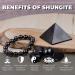 Heka Naturals 10 cm Polished Shungite Pyramid Healing Crystal - Home Decor Gemstone for Chakra Healing and Negative Energy Protection - Buy Online on GoSupps.com