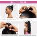 YUMOREAL Black Wavy Drawstring Ponytail Extension 22 Inch - Synthetic Heat-Resistant Fiber Hairpiece for Women - 1B (Natural Black) - Stylish and Versatile - Buy Online on GoSupps.com