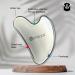 Stainless Steel Gua Sha Tool - Heart Shaped Facial Massage for Puffiness Tension Relief & Lymphatic Drainage | Durable & Portable with Travel Pouch - Buy Online on GoSupps.com