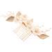 LIFKOME Bride Hairpin Wedding Hair Accessory Simulation Pearl Floral Hair Comb Decor