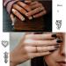 Boho Retro Black Nail Stickers - 13 Sheets Water Transfer Decals for Women | Feather Design DIY Nail Art Supplies - Buy Online on GoSupps.com