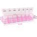 BoxSik Pink Pill Organizer - 7-Day Weekly Medication Storage for Vitamins & Supplements | Travel-Friendly - Buy Online on GoSupps.com
