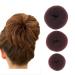 Donut hair node set ring style dutt-maker set chignon-hair donut form hair styling tool for women and girls size L + medium + small 3 pieces brown