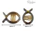 Parcelona French Round Inner Teeth 2 Inch Hair Clips Set - Tortoise Shell and Black Cellulose Hair Accessories for Women - Buy Online on GoSupps.com
