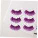 minkissy 6 Pairs Performance Eyelashes Fake Eyelashes Colored False Lashes Long Cross False Eyelashes Party Eyelashes Faux- Costume Eye Lashes Makeup Black Outfit 3d Face Purple Accessories - Buy Online on GoSupps.com