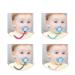 Voarge 4-Piece Baby Pacifier Set | Cotton Pacifier Clips with Stainless Steel Clamps | Unisex Color Mix - Buy Online on GoSupps.com