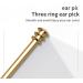 SSWERWEQ Ear wax removal tool Double End Ear Pick 360 Cleaning Three Ring Ear Wax Removal Ear Remover Cleaner Stainless Steel Spoon Ear Care Tools (Color : Gold) - Buy Online on GoSupps.com