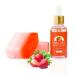 Strawberry Yoni Soap Bar Yoni Oil Set for Feminine Wash Yoni Wash for PH Balance Vaginal Odor Eliminator Natural Organic Feminine Care Products Yoni Bar Soap Bath Soap 150g*2 Pefume Oil 1 fl.oz