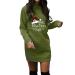 Women's fashion Christmas bag Christmas elk party dresses print long -arm hooded sweater dress fashion dress women christmas oversize long -arm hooded sweaters sweatshirts dress christmas dresses AG l